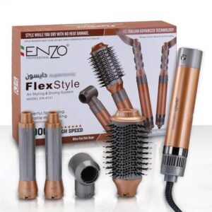 1 Kit De Coiffage 4En1 1500W Avec Technologie Ionique FlexStyle Enzo EN-4131