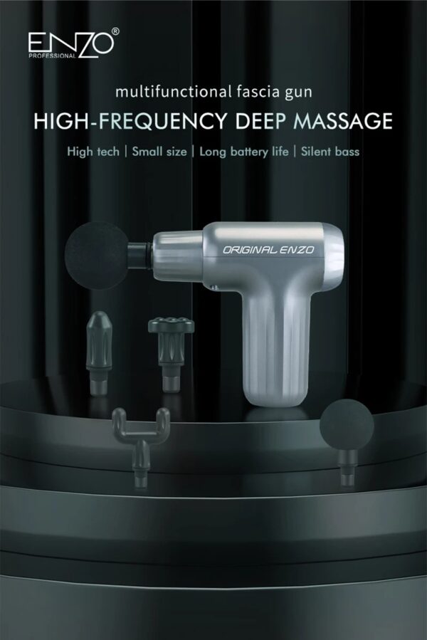 Pistolet de Massage ENZO EN-4802 avec 4 Têtes de Massage