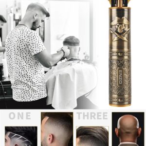 ENZO Tondeuses à cheveux professionnelles pour hommes Tondeuse à cheveux à lame en acier inoxydable pour coupe de cheveux précise et enlèvement à usage domestique