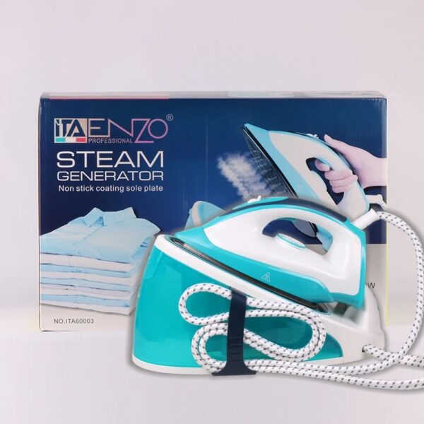 ENZO Fer à Repasser Professionnel Commercial 2200W avec Semelle Personnalisée, Vapeur Électrique Verticale Portative pour Vêtements