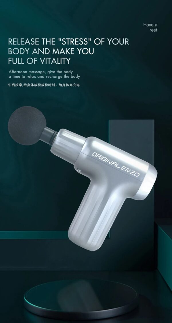 Pistolet de Massage ENZO EN-4802 avec 4 Têtes de Massage