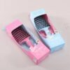 Brosse à cheveux bouclés ENZO de haute qualité en nylon rose avec peigne à dents fines