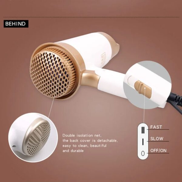 Sèche-cheveux Pliable 1200W Format Voyage Avec Températures Réglables Enzo EN-607