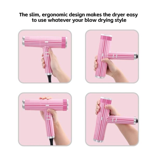 Sèche-cheveux ENZO EN-1801 Salon 130000 tr/min Moteur AC Diffuseur à vide Buse Sèche-cheveux SILENCIEUX à ions négatifs Revair Séchage rapide Haute vitesse