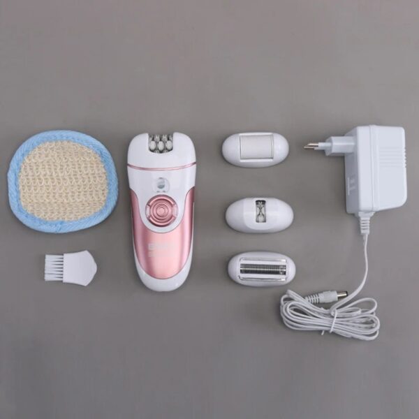 Épilateur 4En1 Sec Et Humide Aavec Brosse Nettoyante Et Stylo Facial Enzo EN-9561