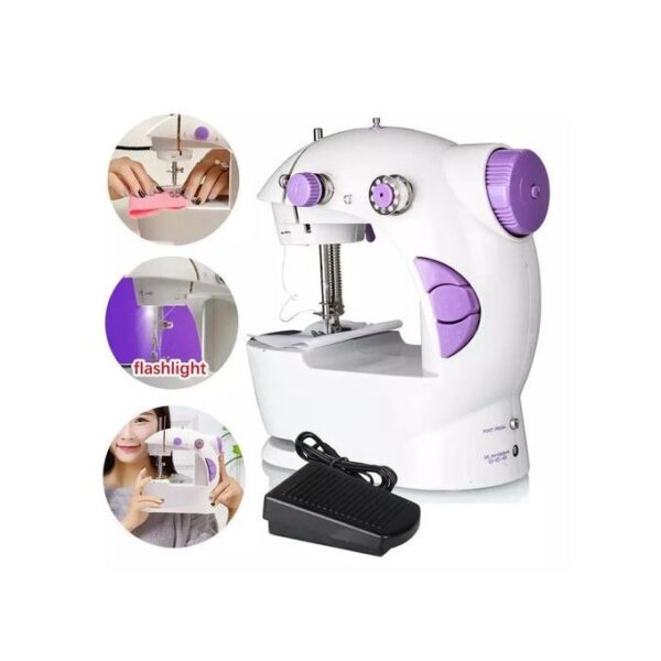 1 (1) Mini Machine À Coudre Portable Double Vitesse SM-201