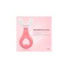 Brosse à dent rose pour enfant en silicone