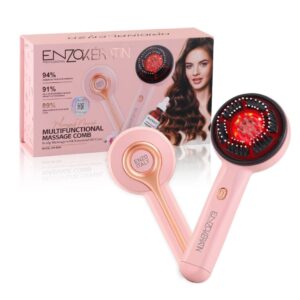 Brosse massage cuir chevelu - Lumière rouge 660 nm - Micro-courant EMS -