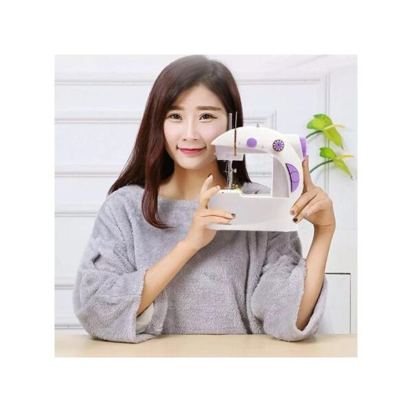 4 (1) Mini Machine À Coudre Portable Double Vitesse SM-201