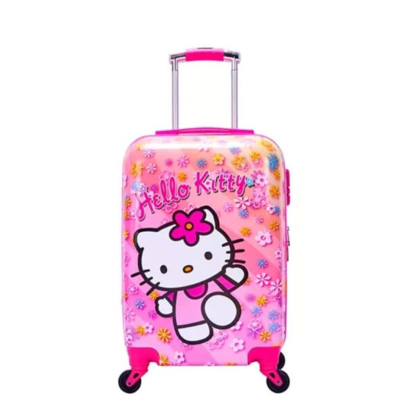 Valise trolley 4 roues 1378 cm en polycarbonate, polyester et ABS pour enfants - 18 pouces