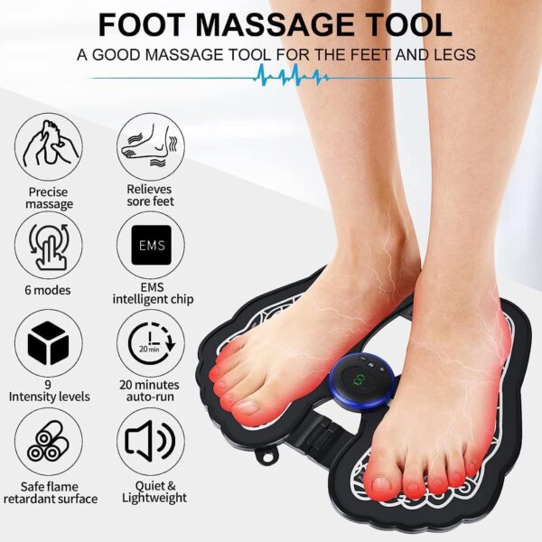 Tapis De Massage Des Pieds 6 Modes De Massage Et Rechargeable USB