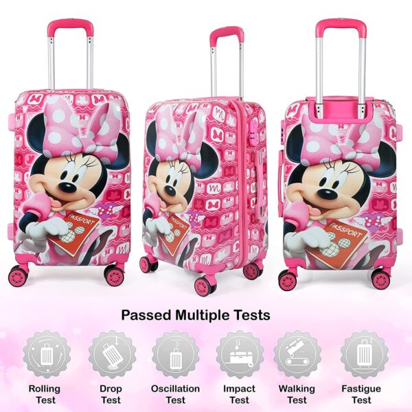 Sac à roulettes miniature de 50 cm (20 pouces) en polycarbonate avec imprimé dessin animé pour enfants (garçons et filles).